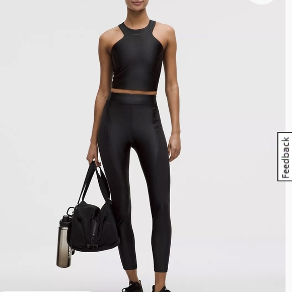 lululemon athletica Pants - Lululemon Satin Wordmark High Rise Leggings